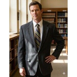 CLUB ROOM Mens 46L Blazer Camel Hair Sport Coat Casual Jacket Sport Suit